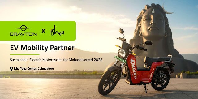 Gravton Motors Named Official EV Mobility Partner for Mahashivratri 2026 at Isha Yoga Center